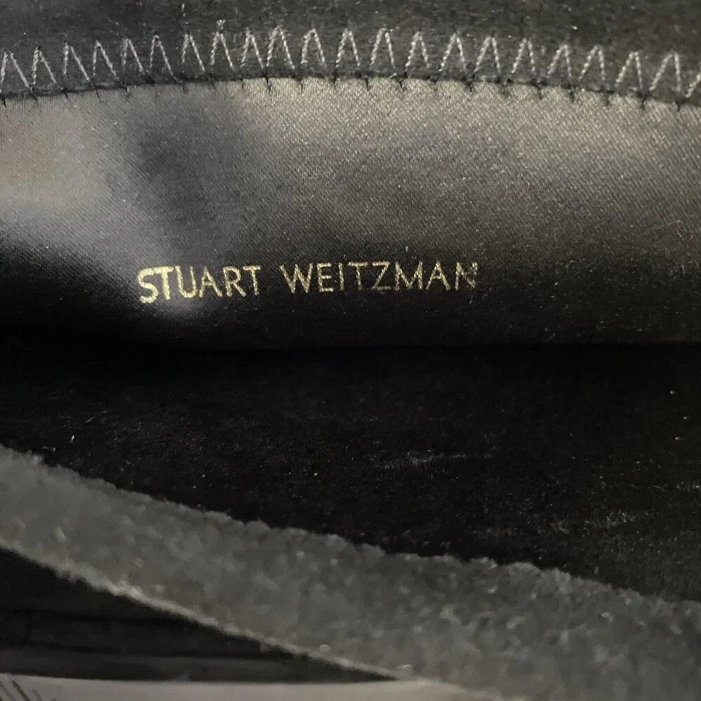Stuart Weitzman Lowland Stretch Suede Over The Knee Boots Round Toe Size 9.5 M